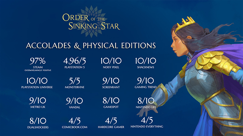 《Order of the Sinking Star》宣布实体版,2027 年登陆 PS5 与 Switch 2 《Order of the Sinking Star》宣布实体版,2027 年登陆 PS5 与 Switch 2